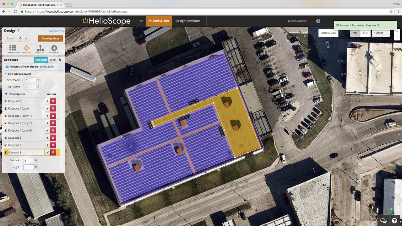 Helioscope preliminary PV system design